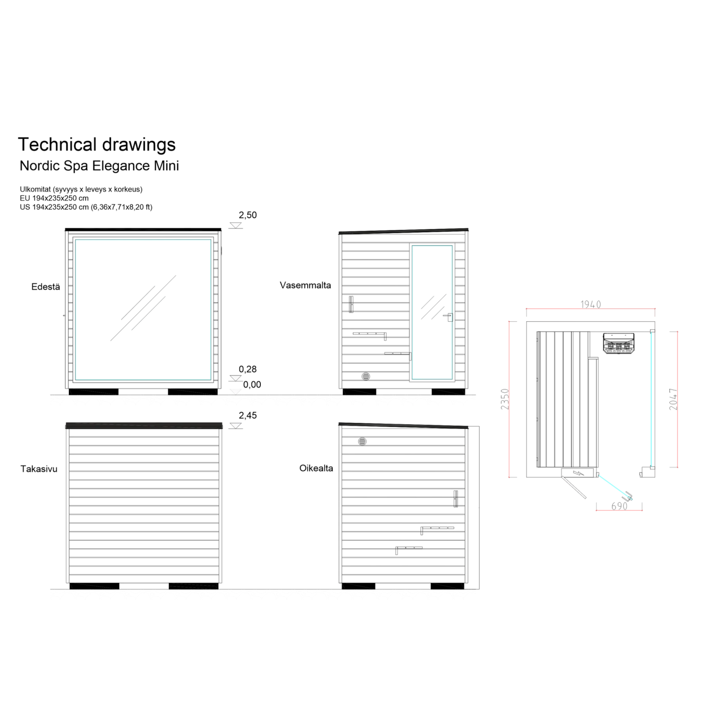 Sauna Air Nordic Elegance Mini 4 Person Sauna - My Store