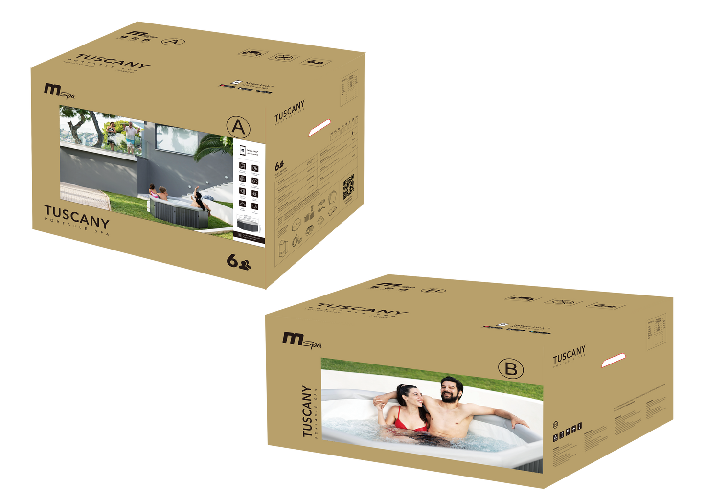 M Spa Tuscany Up To 6 Person Portable Hot Tub