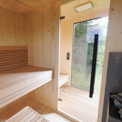 Genevas Zermatt 5 Person Outdoor Sauna with Changing Room - My Store