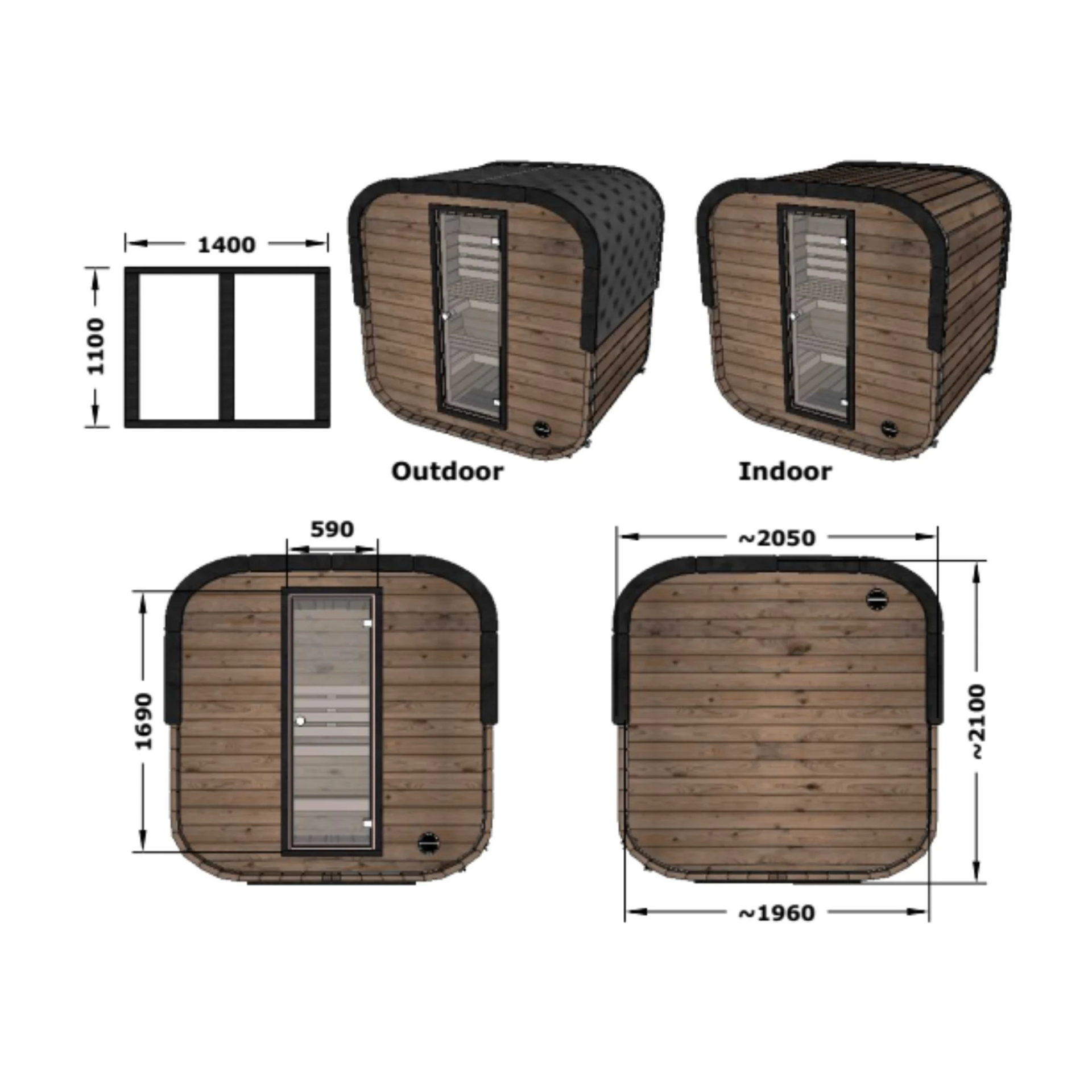 Camilla Traditional Outdoor Sauna 3-4 Person - My Store