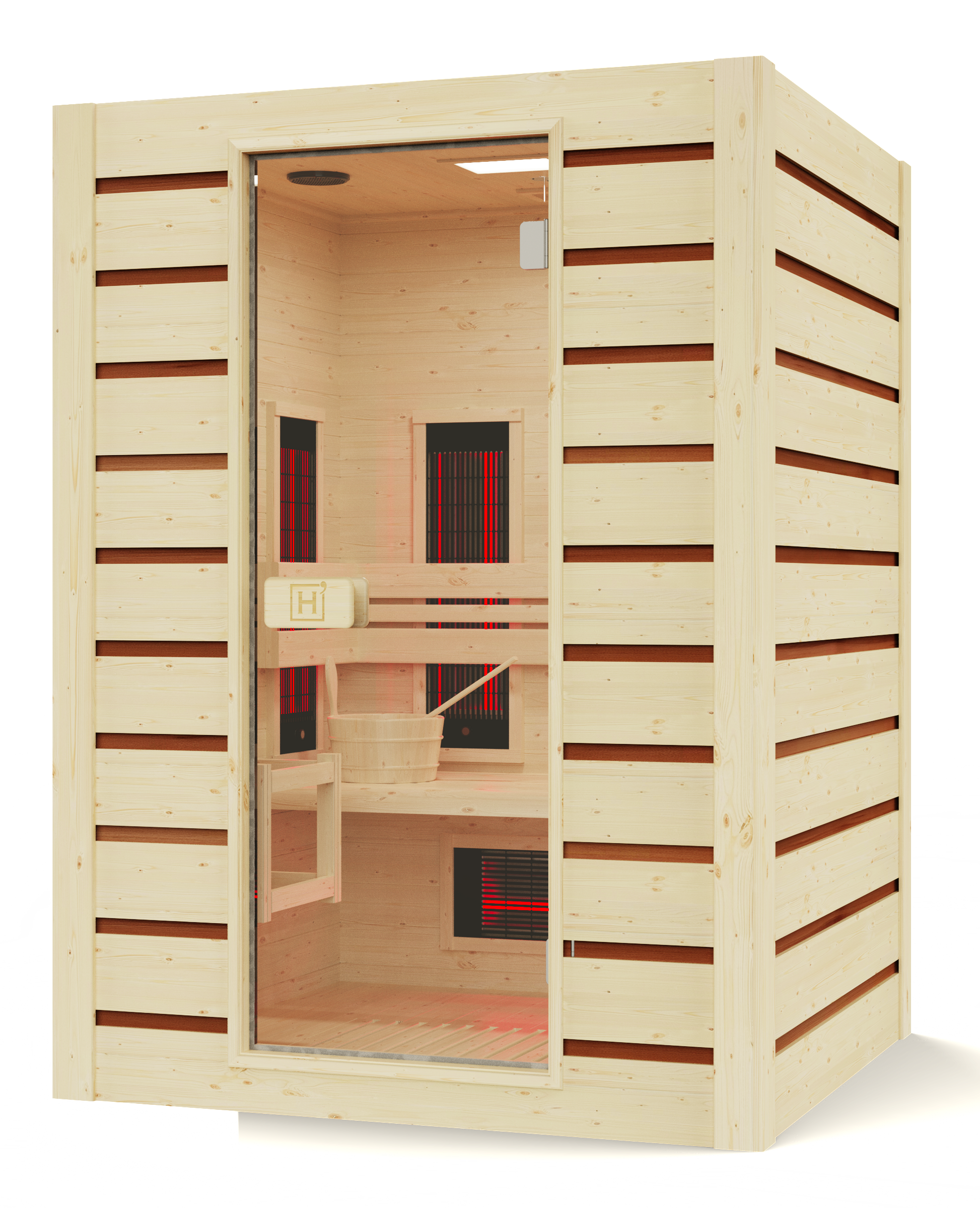 Hybrid Combi 2-Person Infrared Steam Sauna - My Store