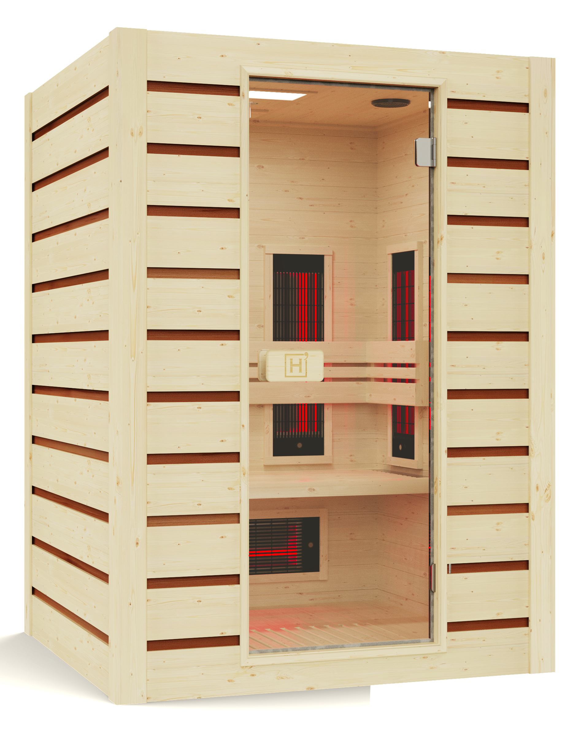 Hybrid Combi 2-Person Infrared Steam Sauna - My Store