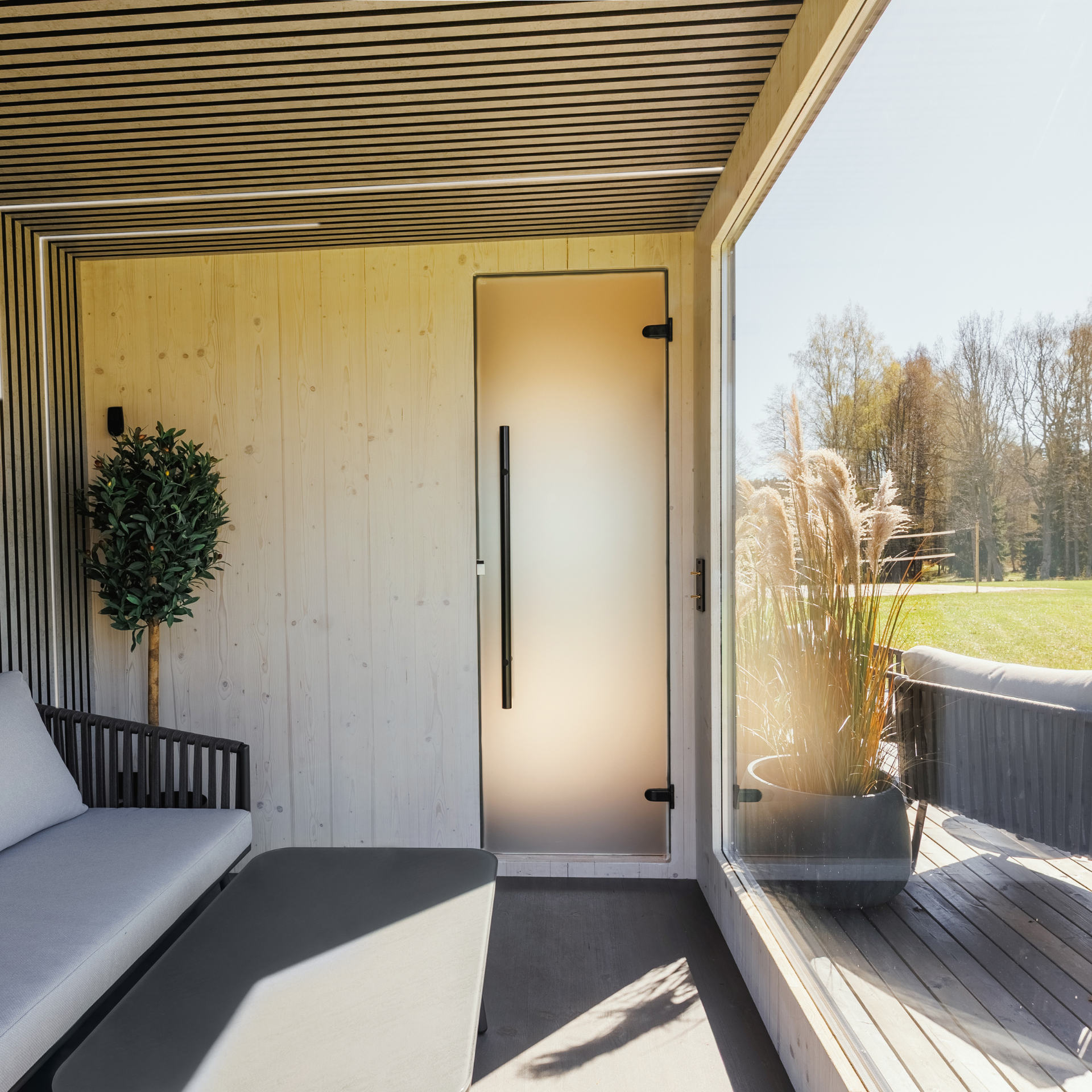 Genevas St Moritz 5 Person Outdoor Sauna with Shower Room - My Store