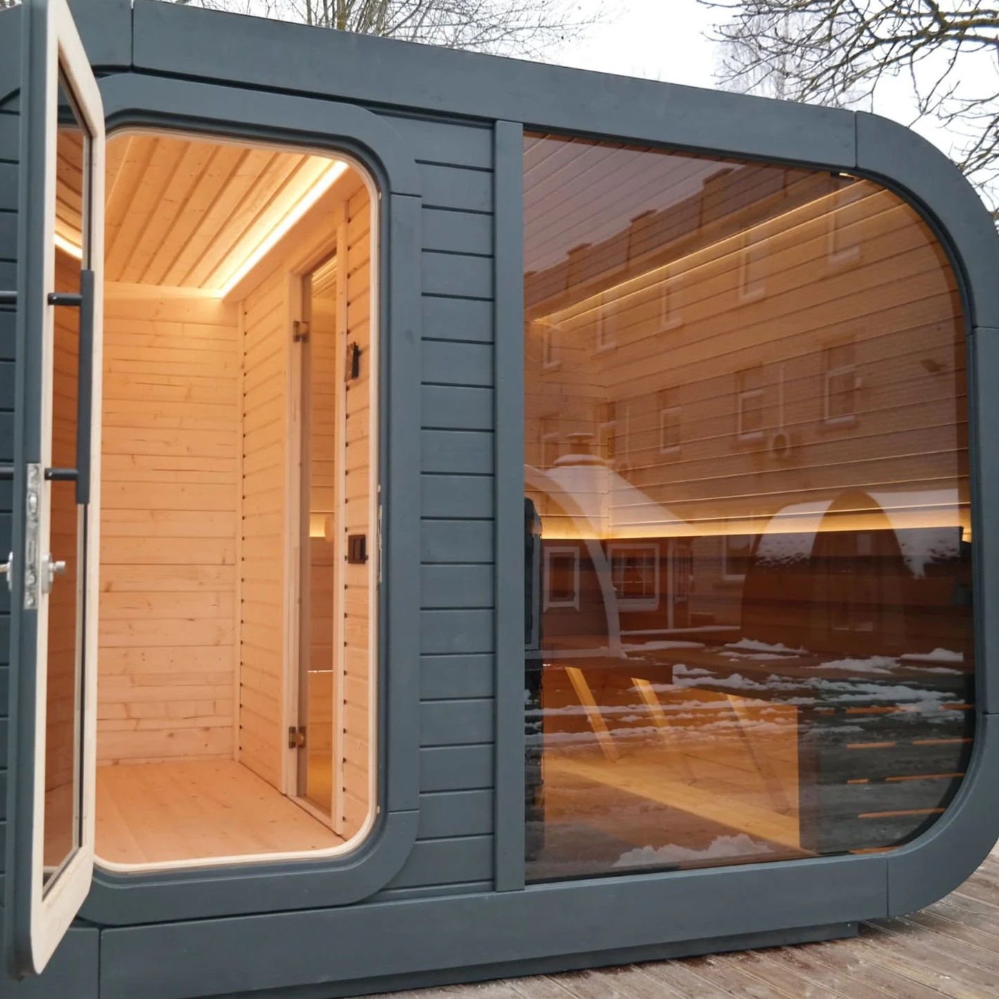 Viking Industrier Luna Outdoor Sauna With Changing Room - My Store