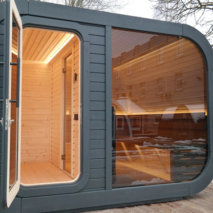 Viking Industrier Luna Outdoor Sauna With Changing Room - My Store