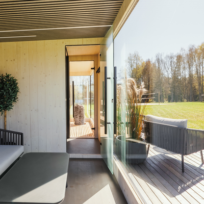 Genevas St Moritz 5 Person Outdoor Sauna with Shower Room - My Store