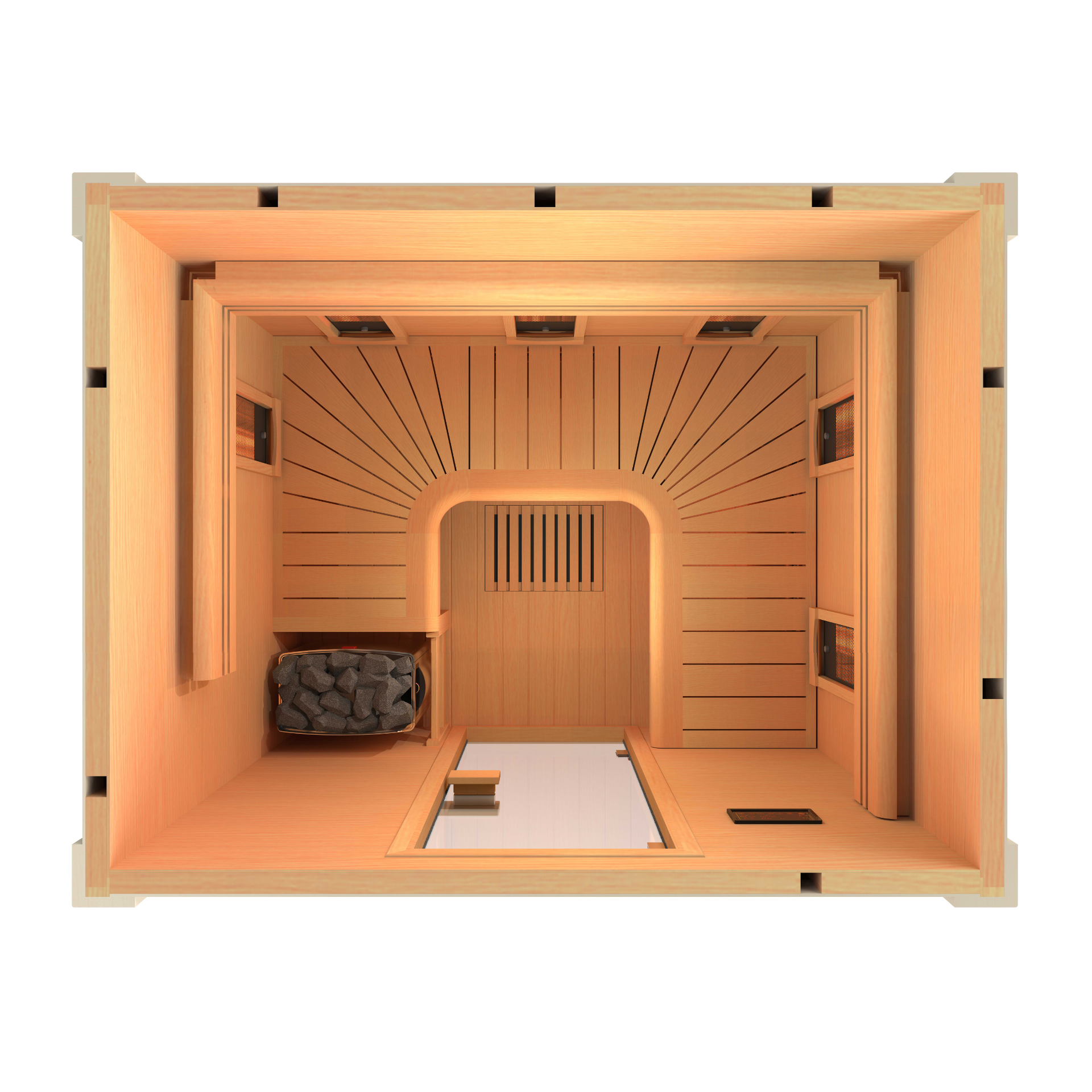 Hybrid Combi 4-Person Infrared Steam Sauna - My Store