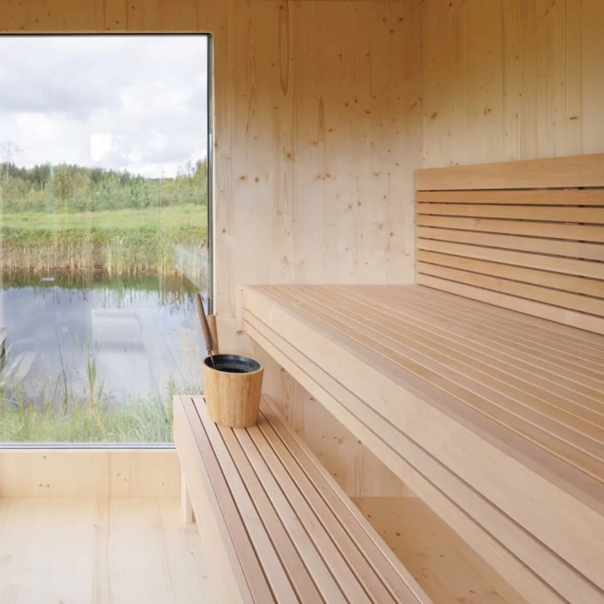 Genevas Zermatt 5 Person Outdoor Sauna with Changing Room - My Store