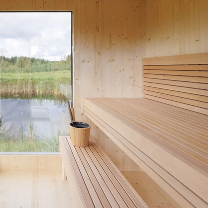 Genevas Zermatt 5 Person Outdoor Sauna with Changing Room - My Store