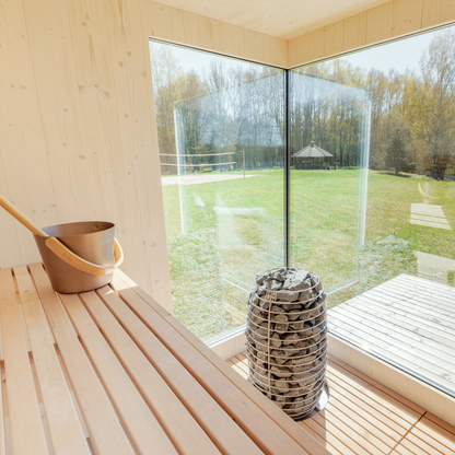 Genevas St Moritz 5 Person Outdoor Sauna with Shower Room - My Store