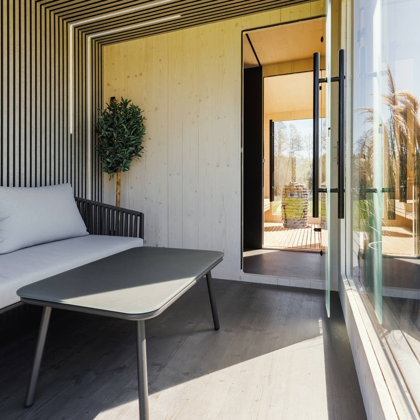 Genevas St Moritz 5 Person Outdoor Sauna with Shower Room - My Store