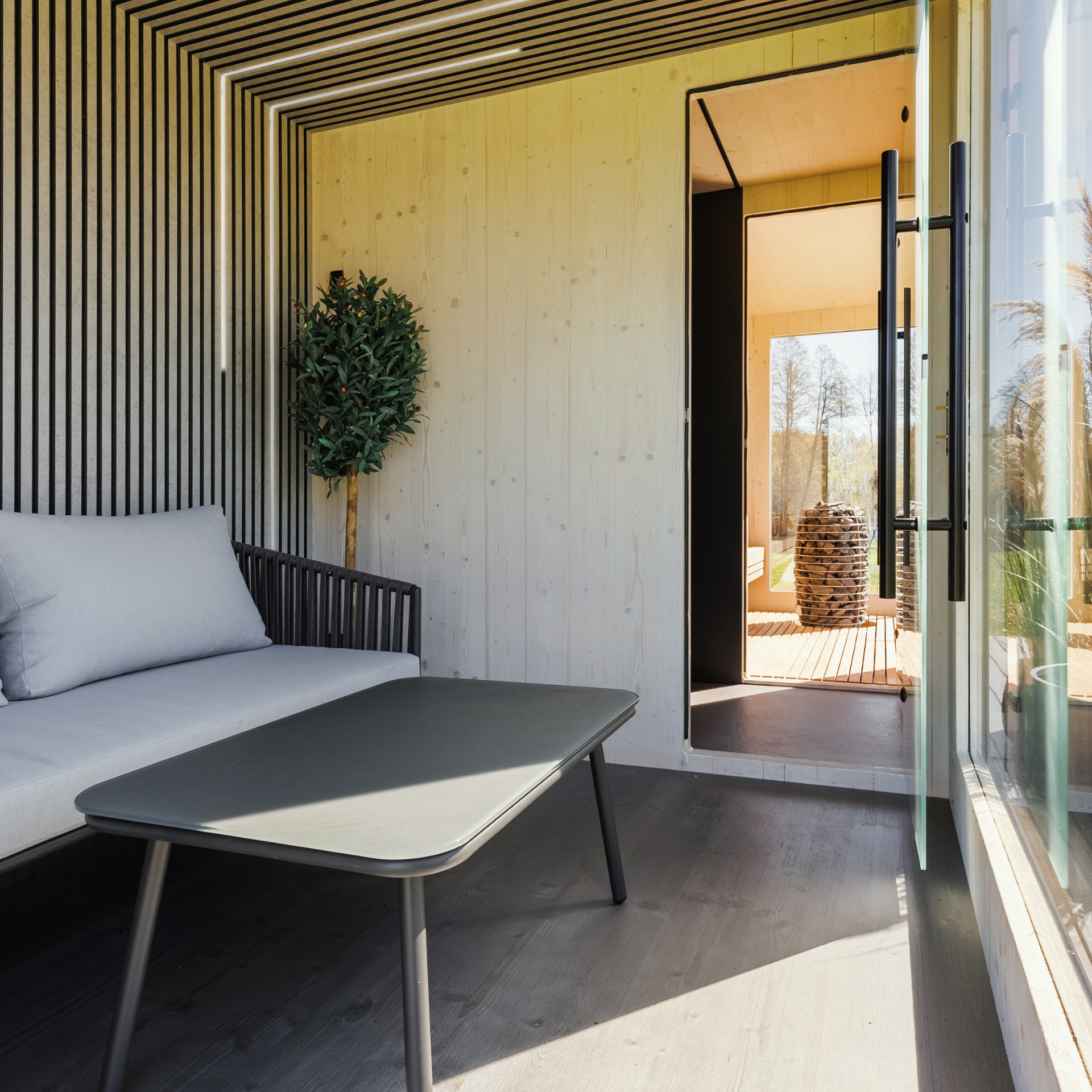 Genevas St Moritz 5 Person Outdoor Sauna with Shower Room - My Store