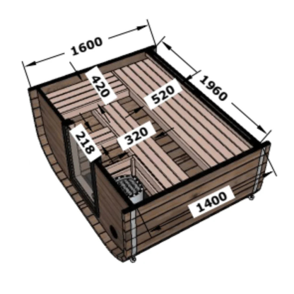 Camilla Traditional Outdoor Sauna 3-4 Person Complete Kit - My Store