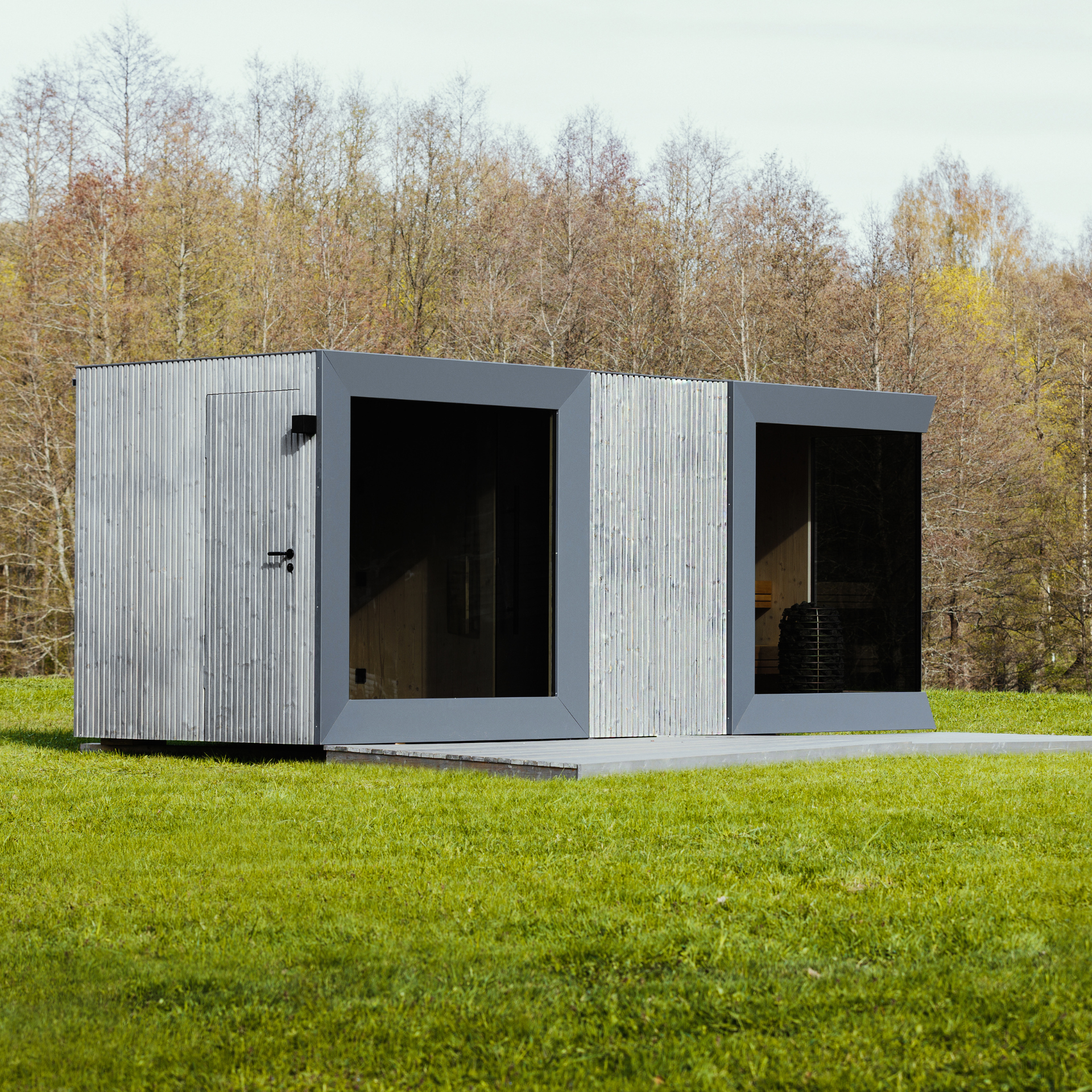 Genevas St Moritz 5 Person Outdoor Sauna with Shower Room - My Store