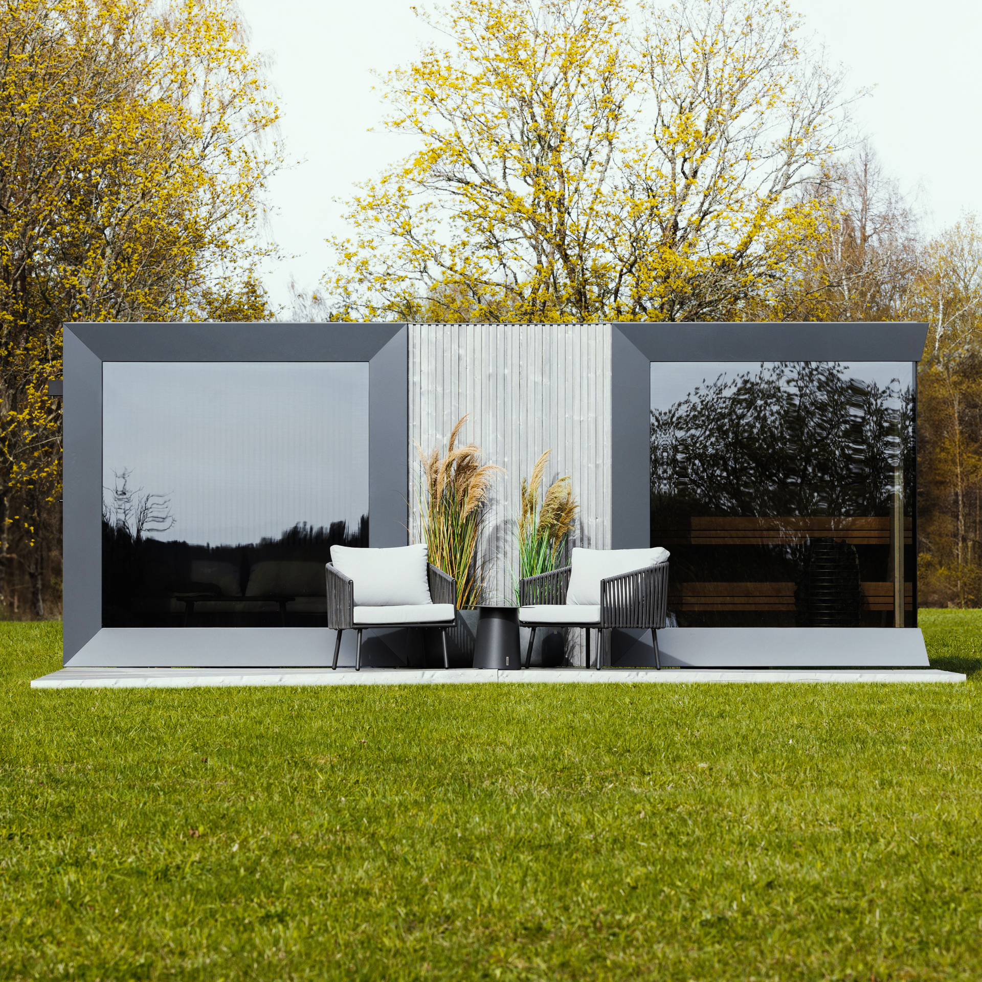 Genevas St Moritz 5 Person Outdoor Sauna with Shower Room - My Store