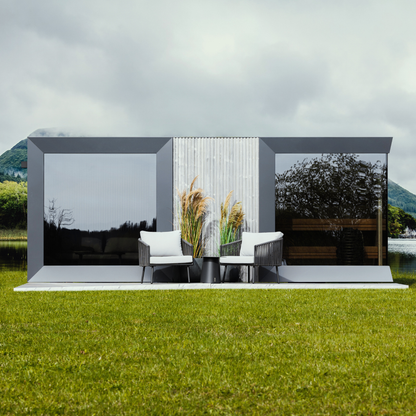 Genevas St Moritz 5 Person Outdoor Sauna with Shower Room - My Store