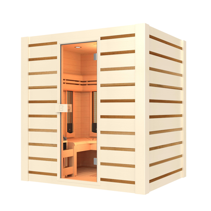 Hybrid Combi 4-Person Infrared Steam Sauna - My Store