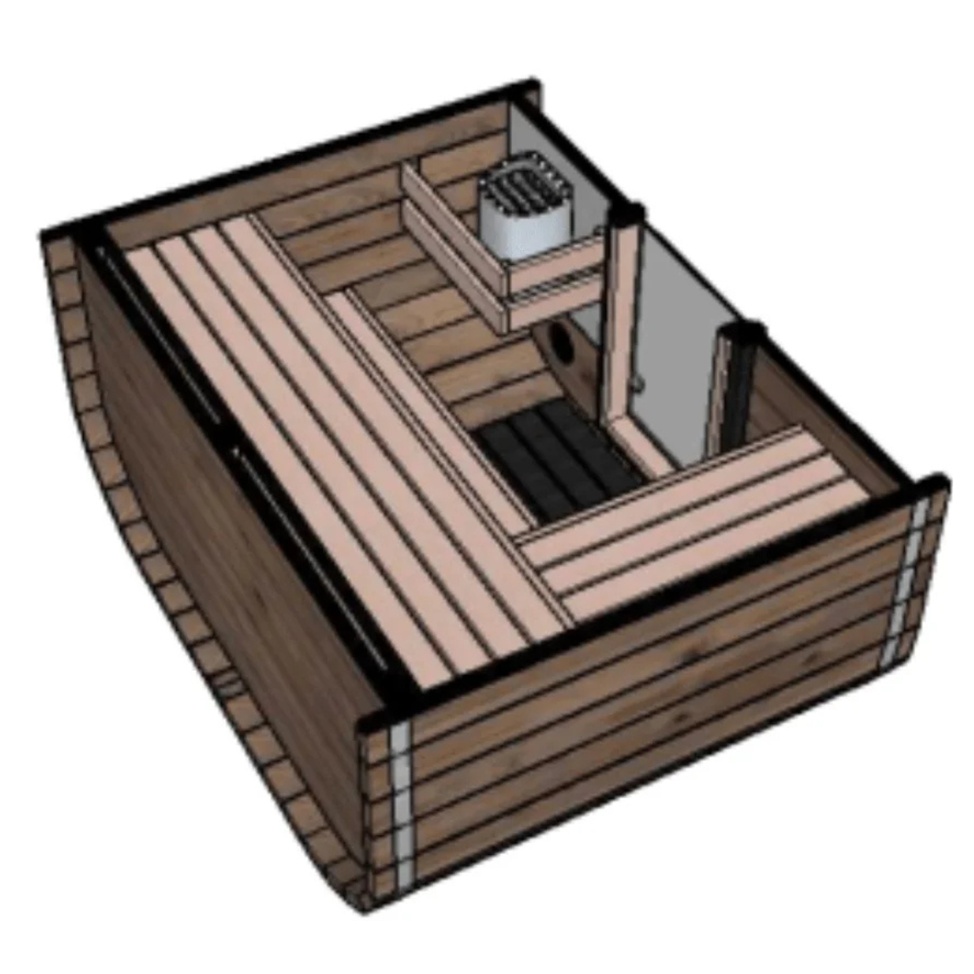Camilla Traditional Outdoor Sauna 3-4 Person Complete Kit - My Store