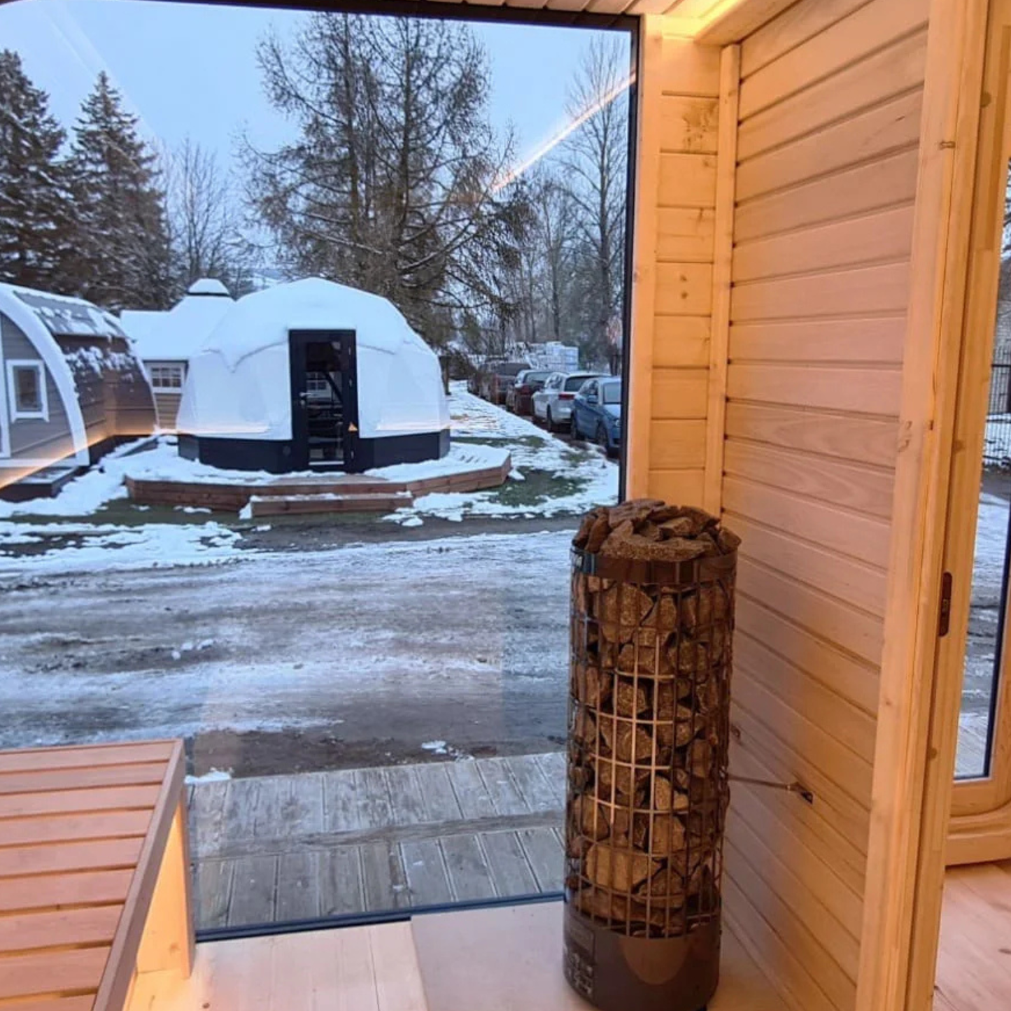 Viking Industrier Luna Outdoor Sauna With Changing Room - My Store