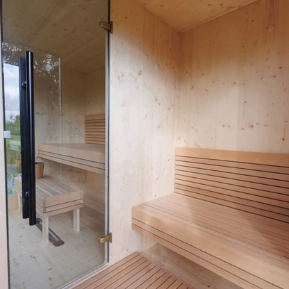 Genevas Zermatt 5 Person Outdoor Sauna with Changing Room - My Store