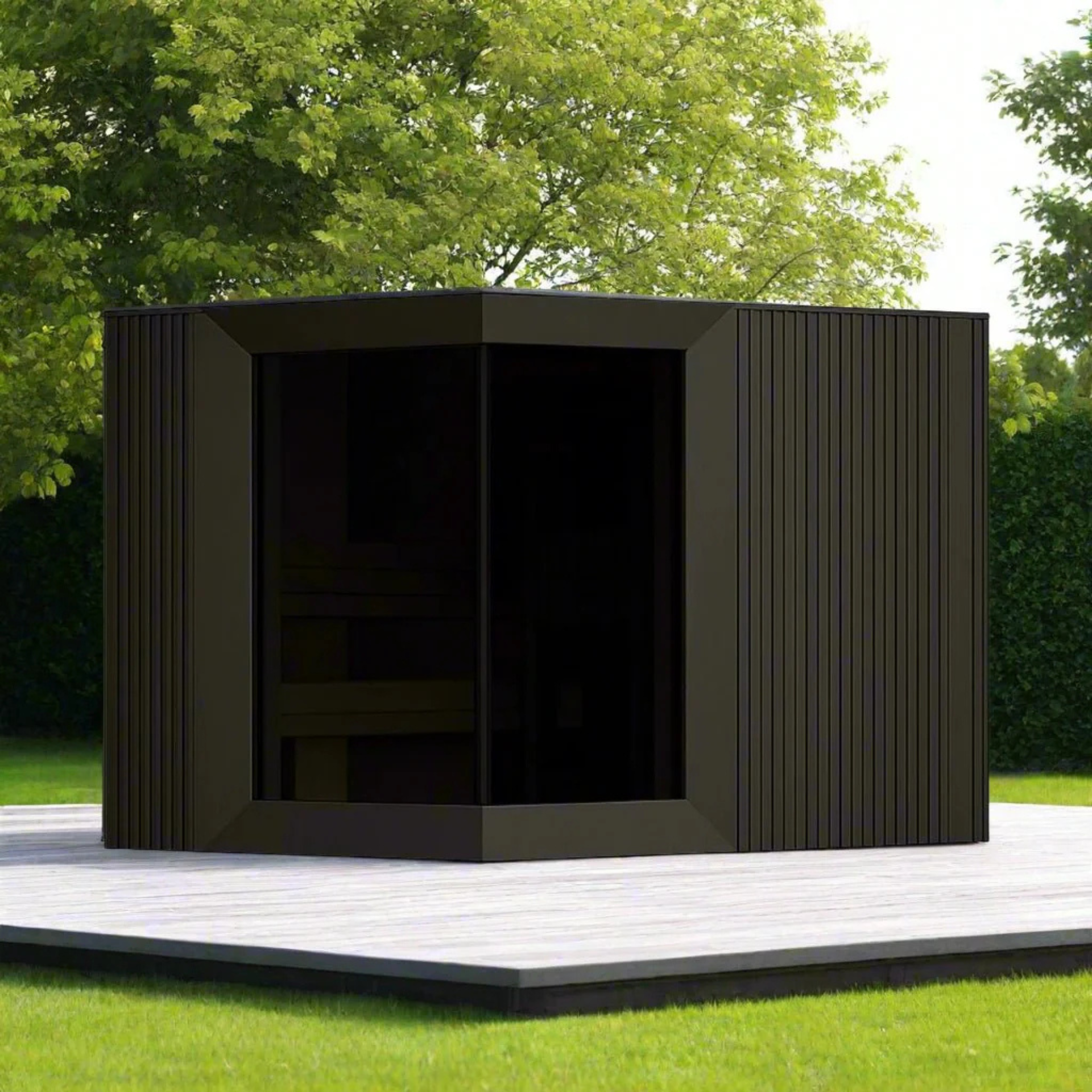 Genevas Zermatt 5 Person Outdoor Sauna with Changing Room - My Store