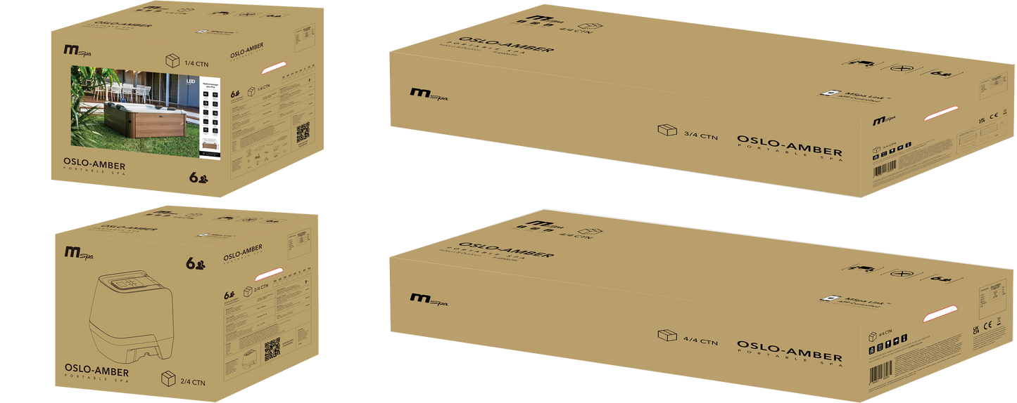 M Spa Oslo Amber Up To 6 Person Portable Hot Tub