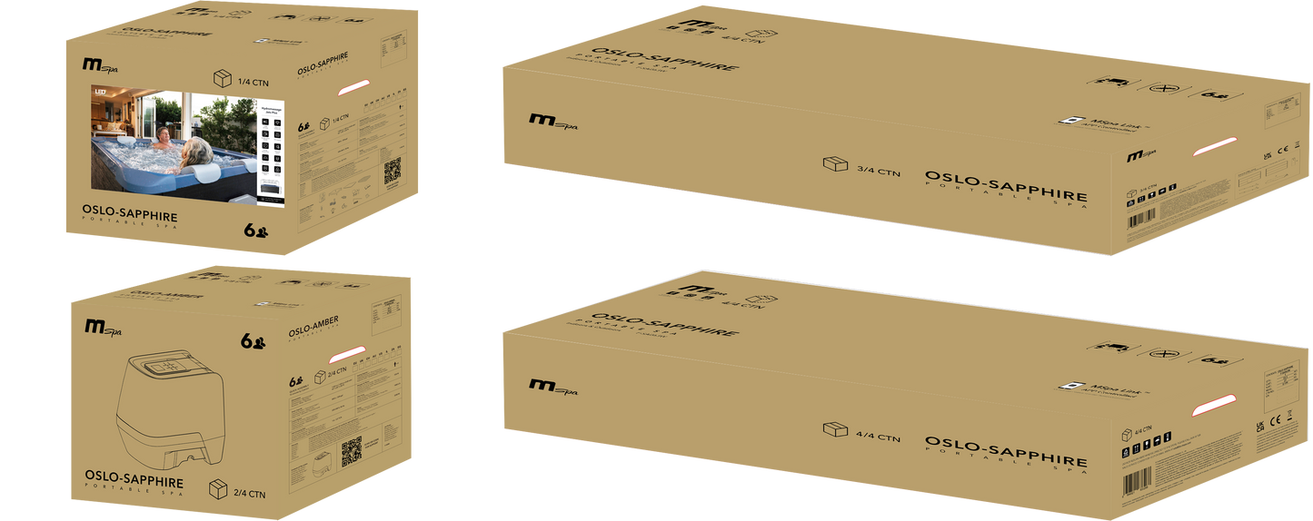 M Spa Oslo Saphire 6 Person Portable Hot Tub