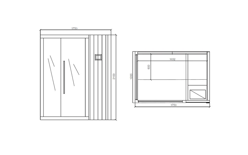 Jaquar 2 Person Premium Kubix Indoor Home Sauna