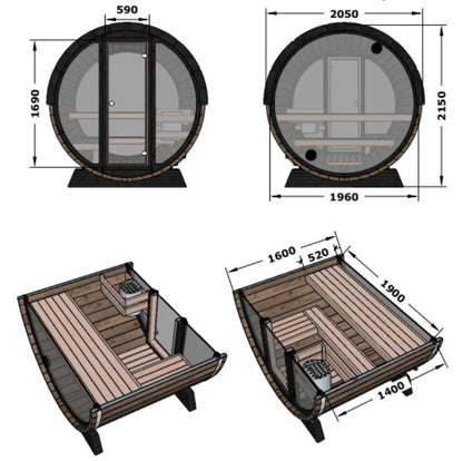 Camilla Barrel Sauna 2-3 Person - My Store