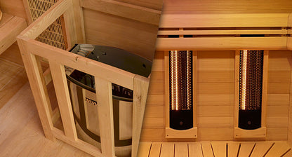 Hybrid Combi 4-Person Infrared Steam Sauna - My Store