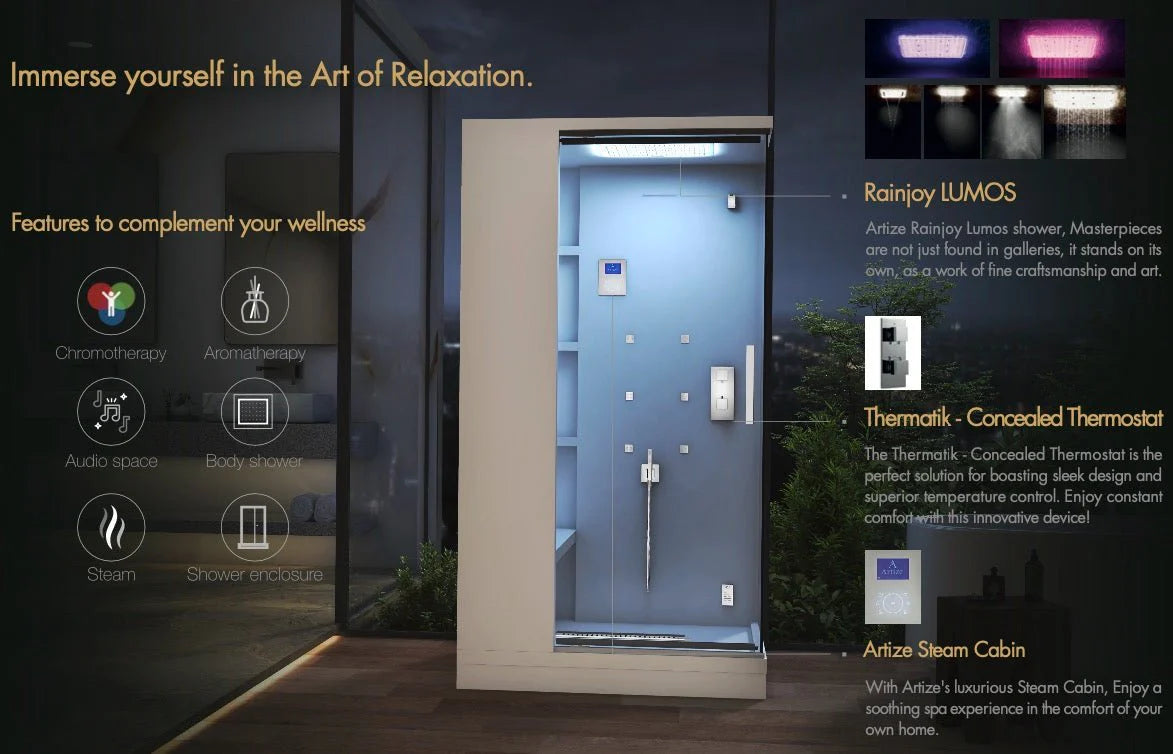 Artize Quadro Steam & Shower Cabin by Jaquar - My Store